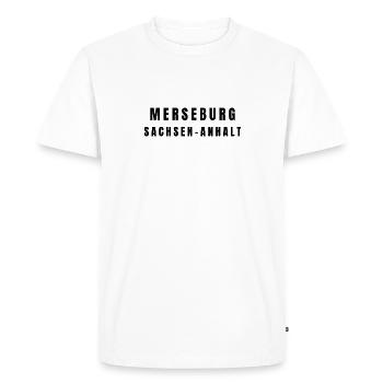 Mersebourg, Saxe-Anhalt - T-shirt Premium bio Homme - blanc - Devant - Nico (187cm)