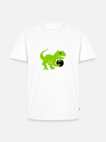 bowling dino (3c) - Men's Premium Organic T-Shirt - white