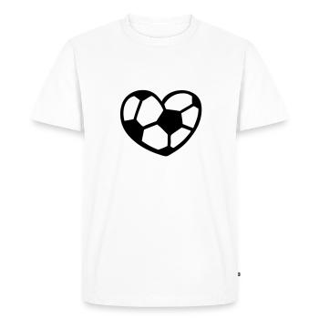 coeur de fussball - T-shirt Premium bio Homme - blanc - Devant - Nico (187cm)