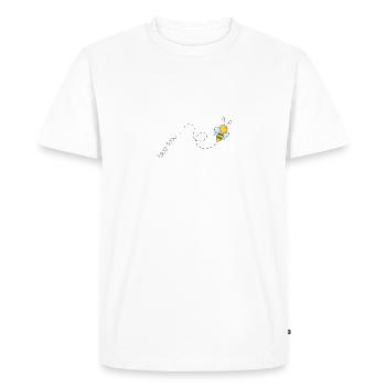 Bee free ... - Men's Premium Organic T-Shirt - white - Front - Nico (187cm)
