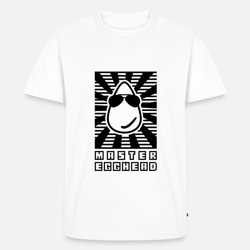 masteregghead (1c) - Männer Premium Bio T-Shirt - Weiß