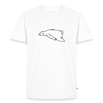 lazy_bear - Men's Premium Organic T-Shirt - white - Front - Nico (187cm)
