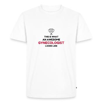 Gynecologist Gynécologue Gynäkologe Médecine - Men's Premium Organic T-Shirt - white - Front - Nico (187cm)
