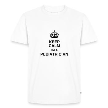 docteur / médecin / pédiatre / pédiatrie - T-shirt Premium bio Homme - blanc - Devant - Nico (187cm)