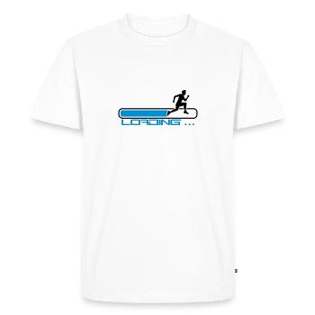 loading text loading loading bar sports race sprin - Men's Premium Organic T-Shirt - white - Front - Nico (187cm)