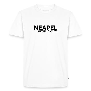 Naples coordinates - Men's Premium Organic T-Shirt - white - Front - Nico (187cm)