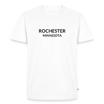 Rochester, Minnesota, USA - Men's Premium Organic T-Shirt - white - Front - Nico (187cm)