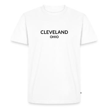 Cleveland, Ohio, USA - Men's Premium Organic T-Shirt - white - Front - Nico (187cm)