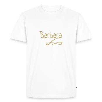 Prénom barbara - T-shirt Premium bio Homme - blanc - Devant - Nico (187cm)