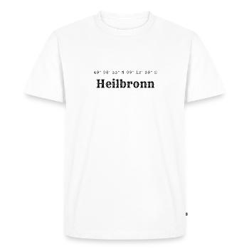 Coordonnées Heilbronn - T-shirt Premium bio Homme - blanc - Devant - Nico (187cm)