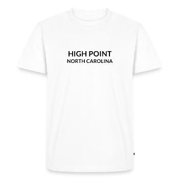 High Point, North Carolina, USA - Men's Premium Organic T-Shirt - white - Front - Nico (187cm)