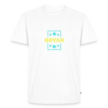 Gift for Bryan - Men's Premium Organic T-Shirt - white - Front - Nico (187cm)