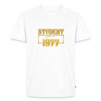 depuis 1977 - T-shirt Premium bio Homme - blanc - Devant - Nico (187cm)