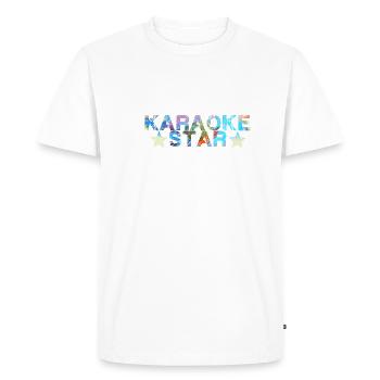 Karaoké Star,Karaoké,Star,Star,Star,Coloré - T-shirt Premium bio Homme - blanc - Devant - Nico (187cm)