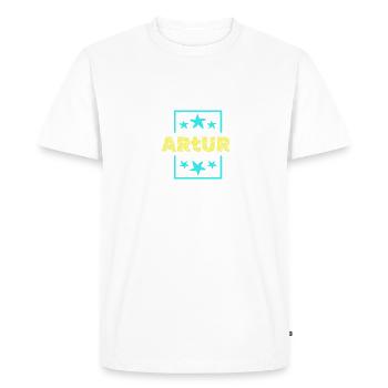 Prénom pour Artur Artur Birthday - T-shirt Premium bio Homme - blanc - Devant - Nico (187cm)