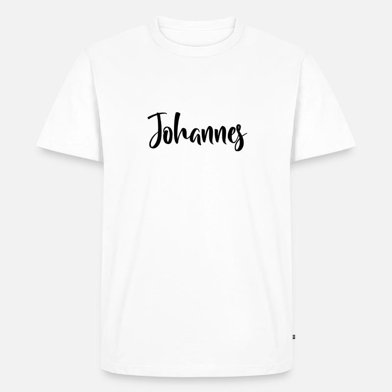 Johannes - Männer Premium Bio T-Shirt - Weiß