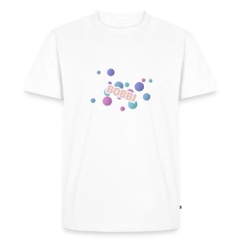 Bobbi - Men's Premium Organic T-Shirt - white - Front - Nico (187cm)