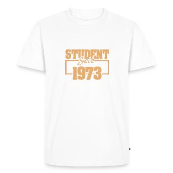 depuis 1973 - T-shirt Premium bio Homme - blanc - Devant - Nico (187cm)
