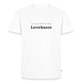 Coordonnées Leverkusen - T-shirt Premium bio Homme - blanc - Devant - Nico (187cm)