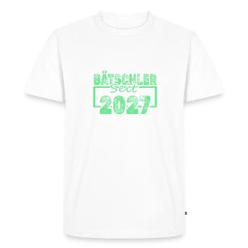 2027 - Men's Premium Organic T-Shirt - white - Front - Nico (187cm)