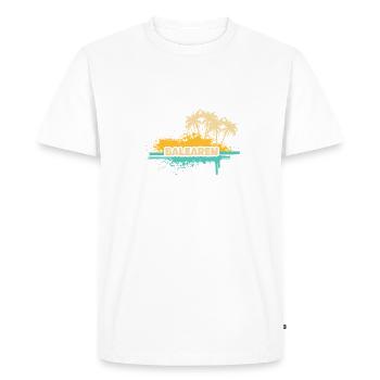 Vacances Îles Baléares - T-shirt Premium bio Homme - blanc - Devant - Nico (187cm)