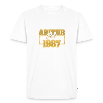 No school in 1987 - Men's Premium Organic T-Shirt - white - Front - Nico (187cm)