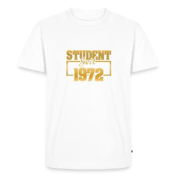 Année 1972 - T-shirt Premium bio Homme - blanc - Devant - Nico (187cm)