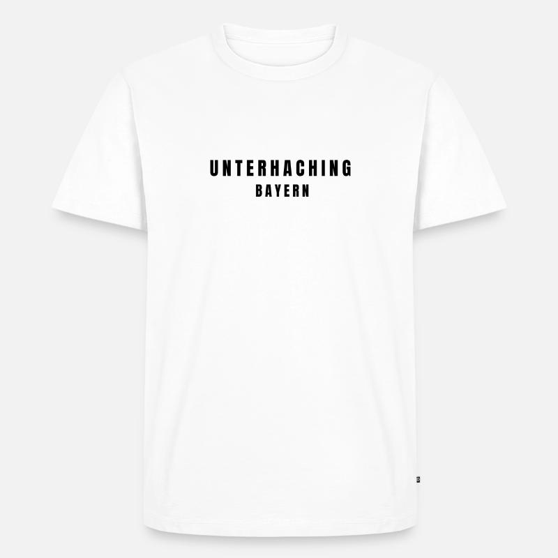Unterhaching⁠ Bayern - Männer Premium Bio T-Shirt - Weiß
