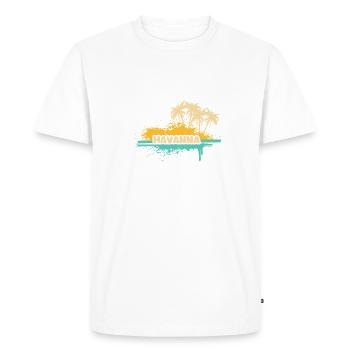 Tourisme La Havane - T-shirt Premium bio Homme - blanc - Devant - Nico (187cm)