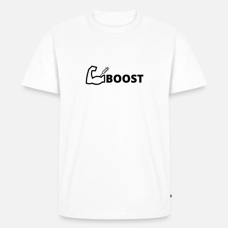 Boost geboostert - Männer Premium Bio T-Shirt - Weiß