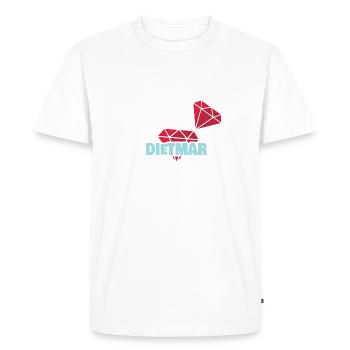 Précieux Dietmar - T-shirt Premium bio Homme - blanc - Devant - Nico (187cm)