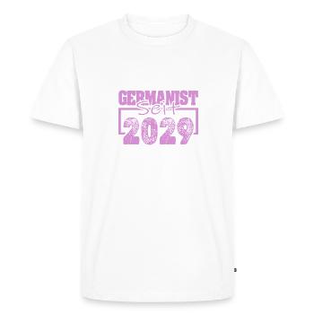 Né en 2029 - T-shirt Premium bio Homme - blanc - Devant - Nico (187cm)