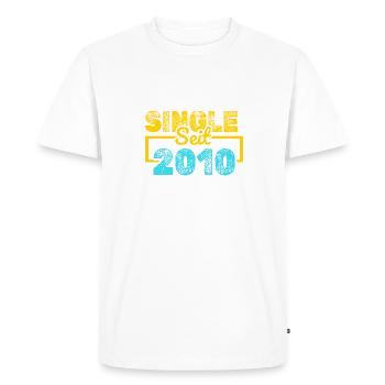 since 2010 - Men's Premium Organic T-Shirt - white - Front - Nico (187cm)