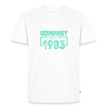 1983 - T-shirt Premium bio Homme - blanc - Devant - Nico (187cm)