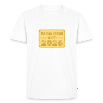 depuis 2026 - T-shirt Premium bio Homme - blanc - Devant - Nico (187cm)