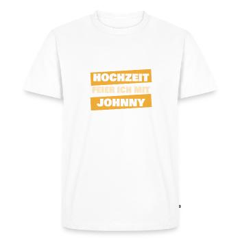 Johnny - T-shirt Premium bio Homme - blanc - Devant - Nico (187cm)