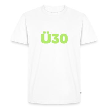 30 Une chemise de 30 + d'anniversaire - T-shirt Premium bio Homme - blanc - Devant - Nico (187cm)