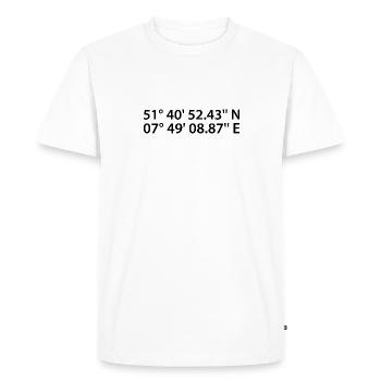 Coordonnées de Hamm - T-shirt Premium bio Homme - blanc - Devant - Nico (187cm)