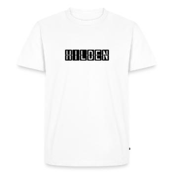 Panneau de l’aéroport de Hilden - T-shirt Premium bio Homme - blanc - Devant - Nico (187cm)
