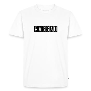 Panneau de l’aéroport de Passau - T-shirt Premium bio Homme - blanc - Devant - Nico (187cm)