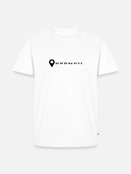 Euskirchen coordinates - Men's Premium Organic T-Shirt - white