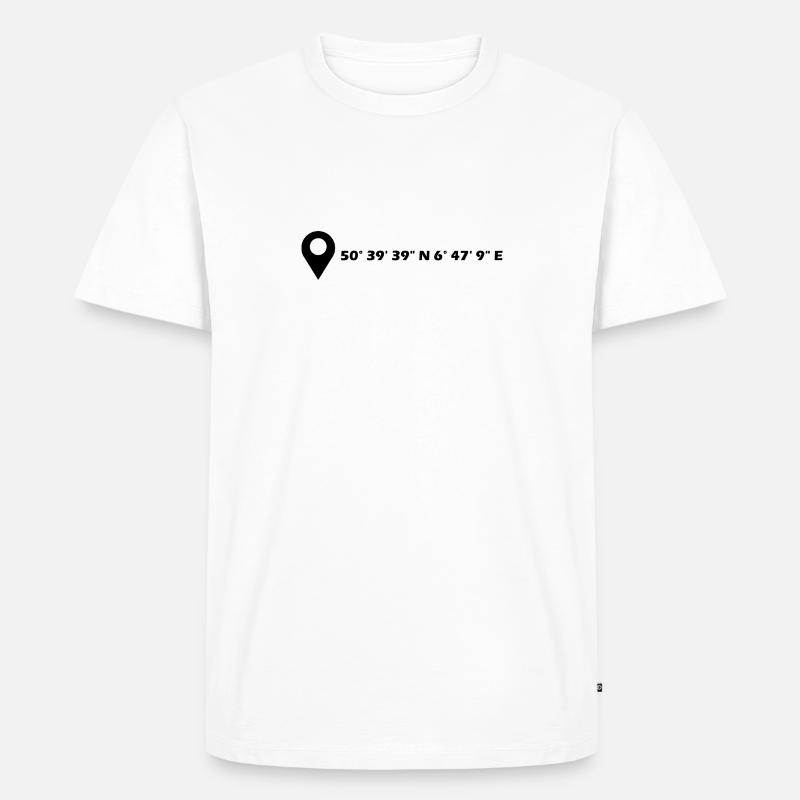 Euskirchen coordinates - Men's Premium Organic T-Shirt - white