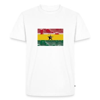 Ghana - T-shirt Premium bio Homme - blanc - Devant - Nico (187cm)
