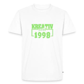 Year: 1998 - Men's Premium Organic T-Shirt - white - Front - Nico (187cm)