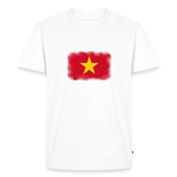 Country: Vietnam - Men's Premium Organic T-Shirt - white - Front - Nico (187cm)