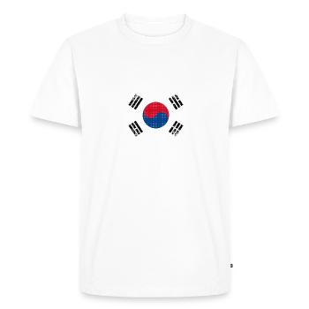 Corée du Sud - T-shirt Premium bio Homme - blanc - Devant - Nico (187cm)