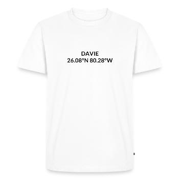 Davie, Florida, United States Coordinates - Men's Premium Organic T-Shirt - white - Front - Nico (187cm)