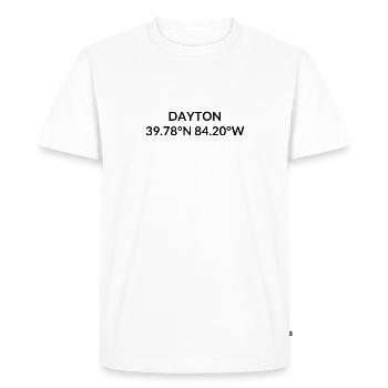 Dayton, Ohio, United States Coordinates - Men's Premium Organic T-Shirt - white - Front - Nico (187cm)