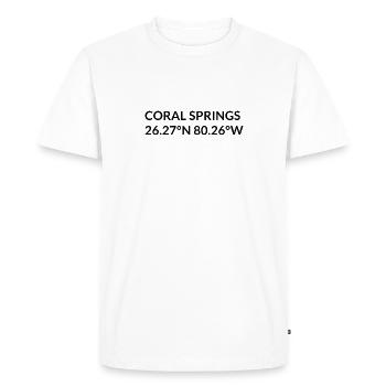 Coral Springs, Florida, USA Coordinates - Men's Premium Organic T-Shirt - white - Front - Nico (187cm)
