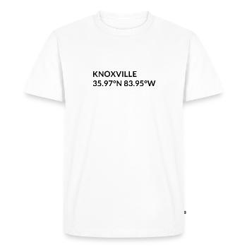 Coordonnées de Knoxville, Tennessee, États-Unis - T-shirt Premium bio Homme - blanc - Devant - Nico (187cm)